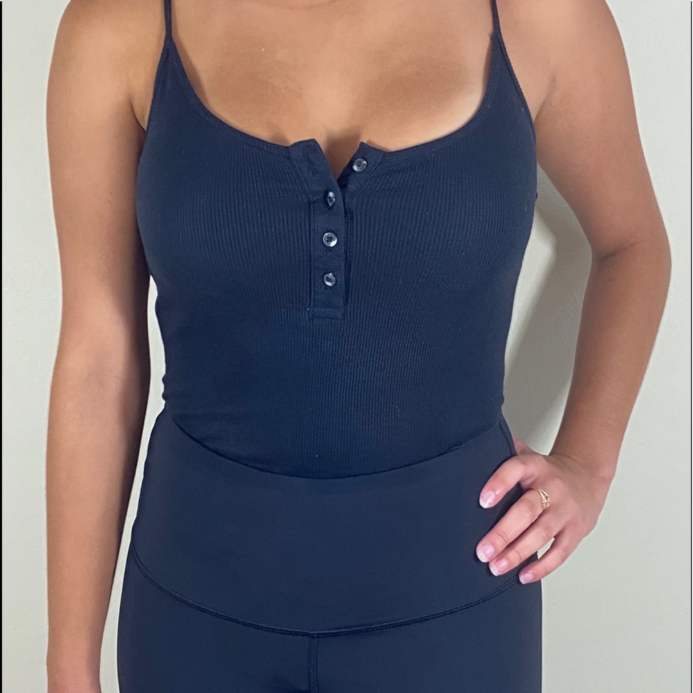 Derek heart bodysuit.black button up.